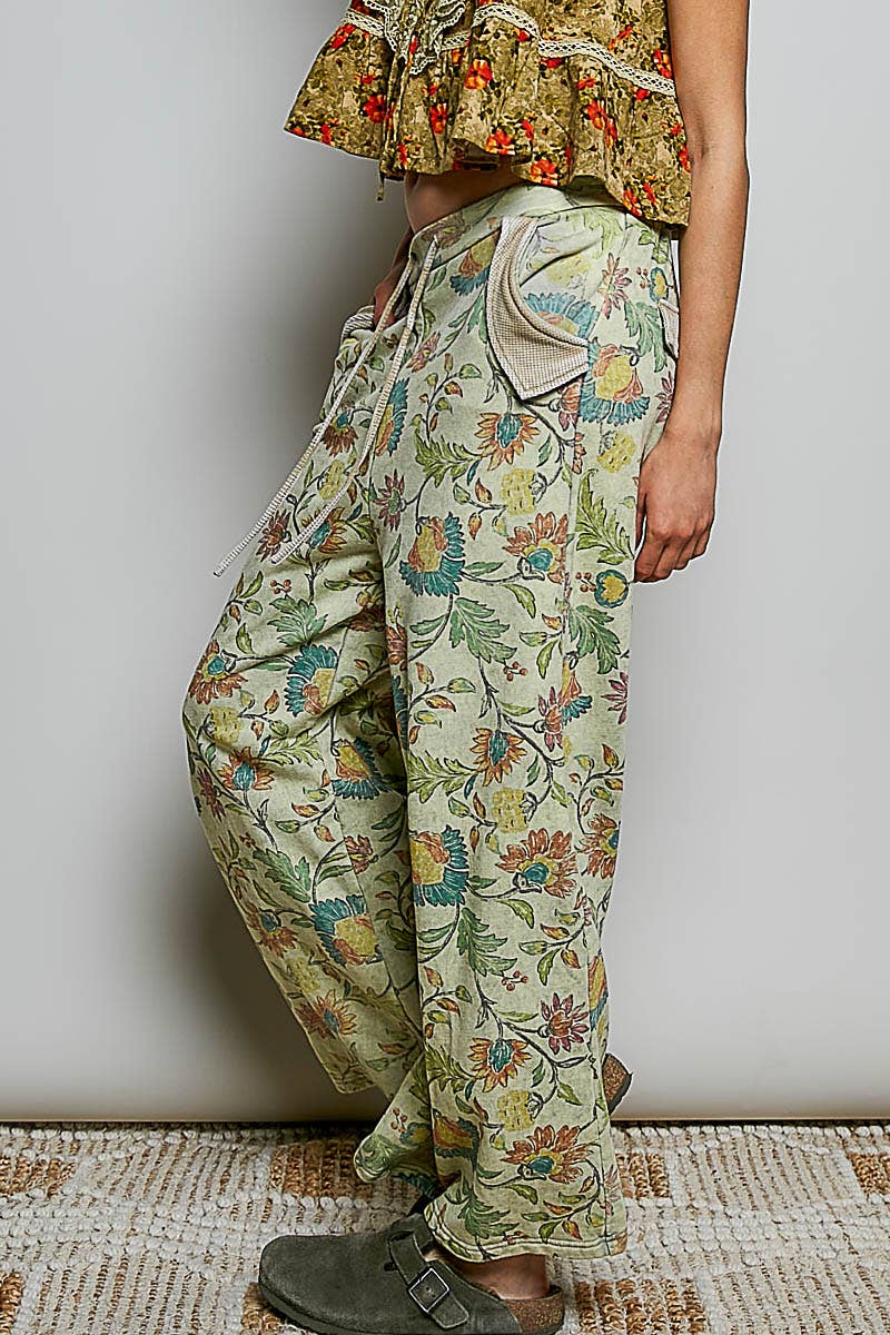 POL: French Terry Print Pants