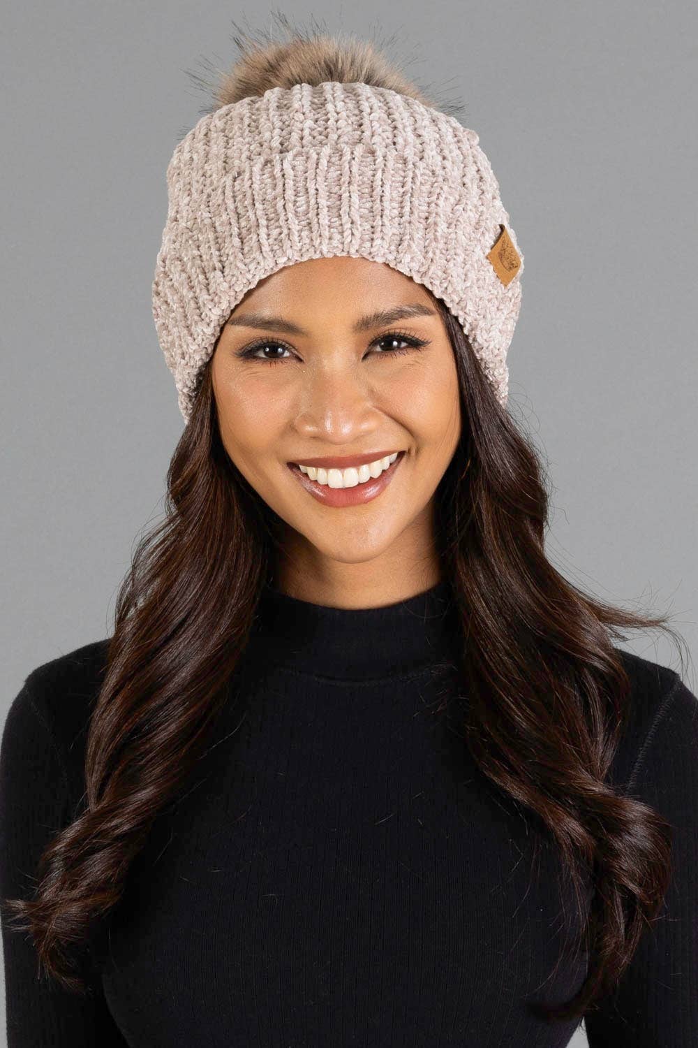 Taupe Chenille Hat
