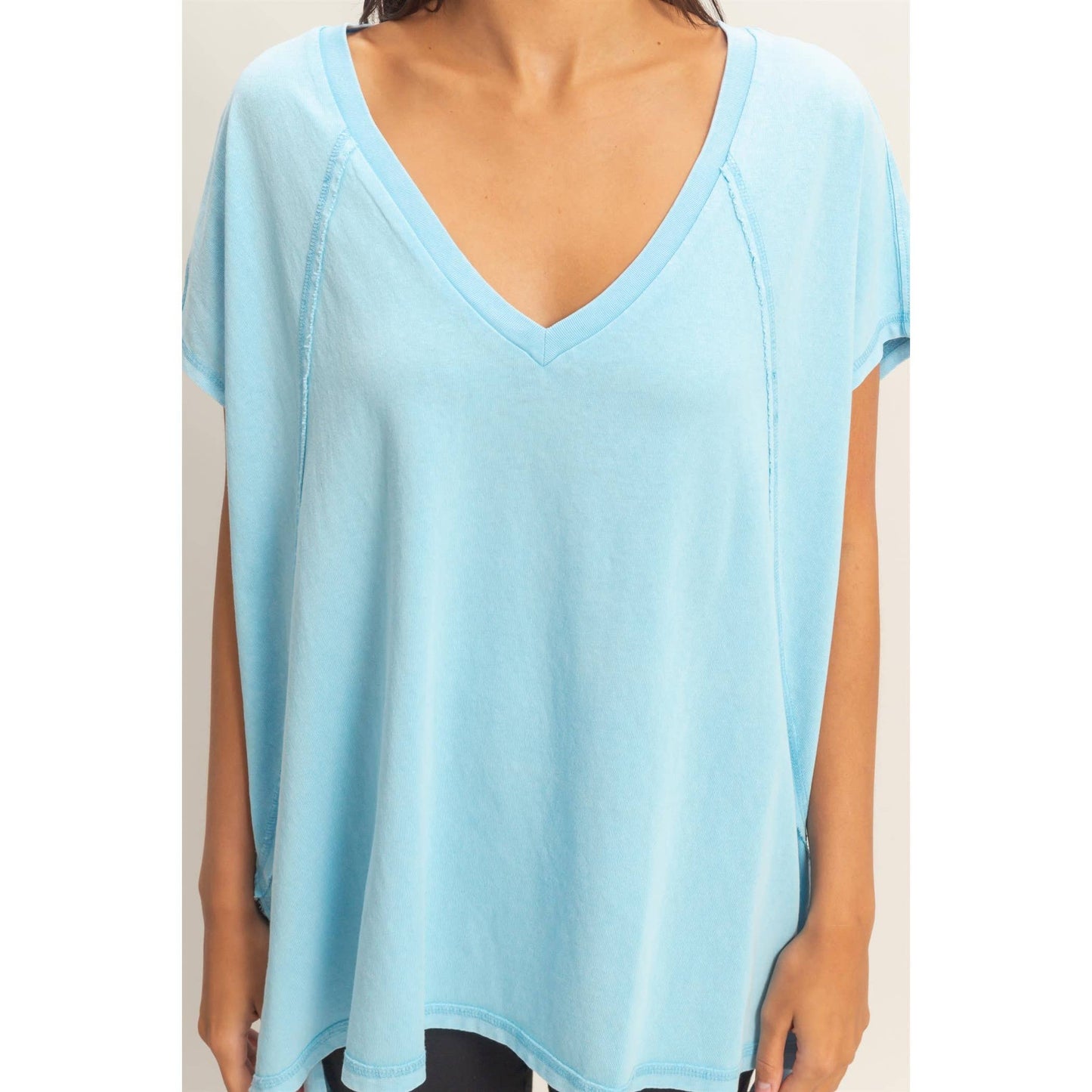 Oversized V-Neck Top