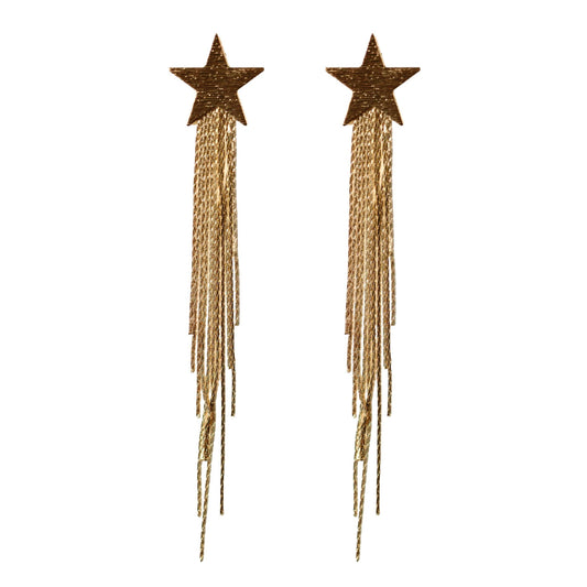 Gold Shooting Star Earrings