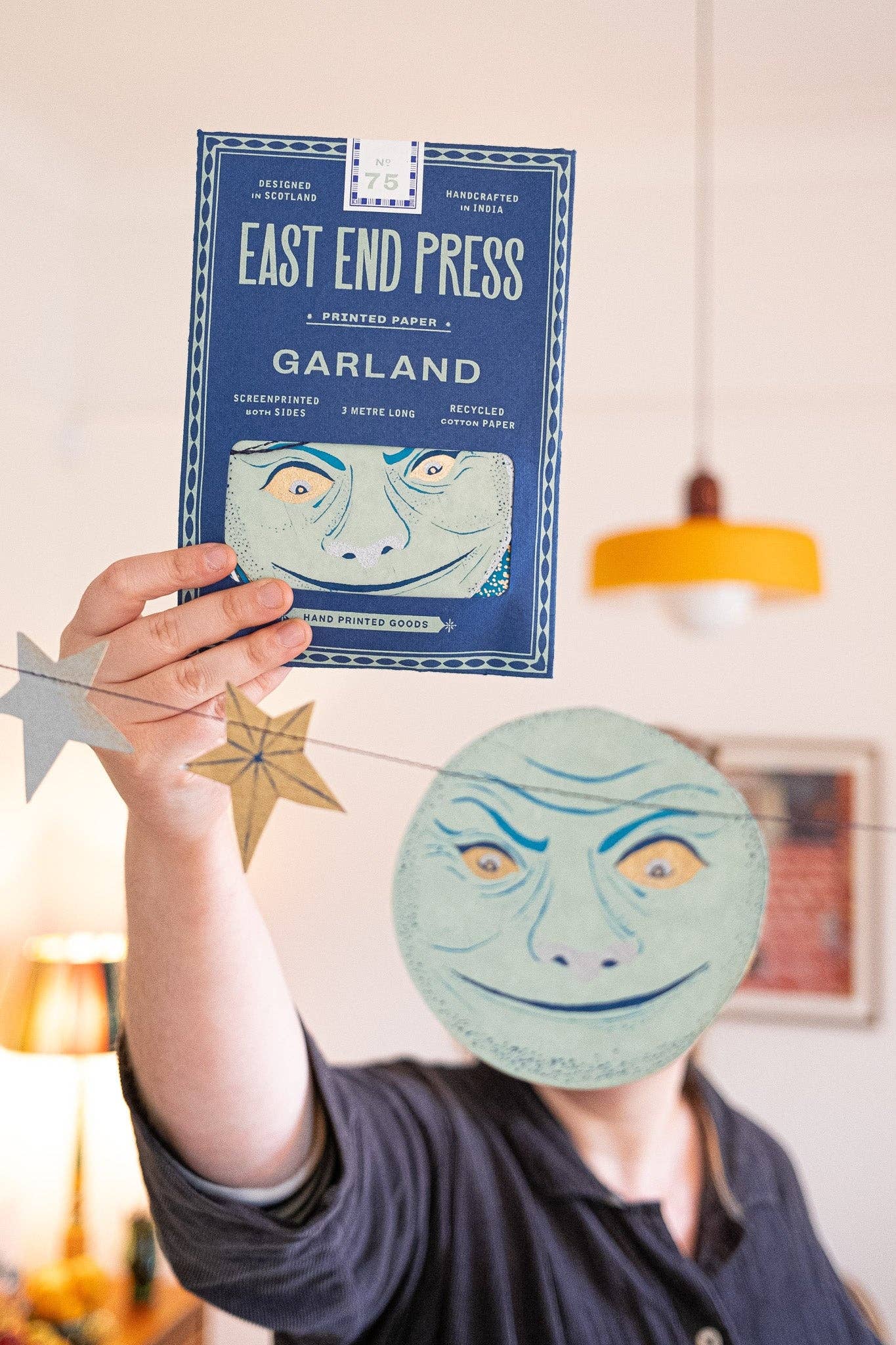 MAN ON THE MOON SEWN GARLAND