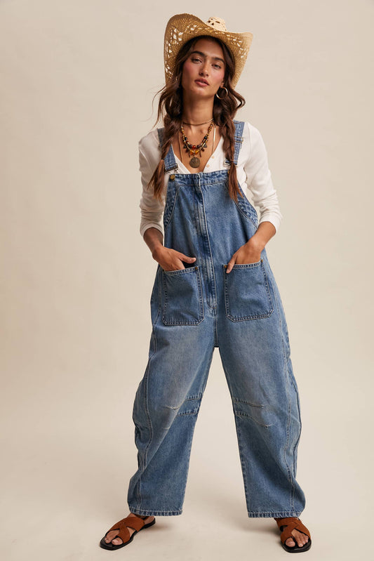 Barrel Leg Overalls