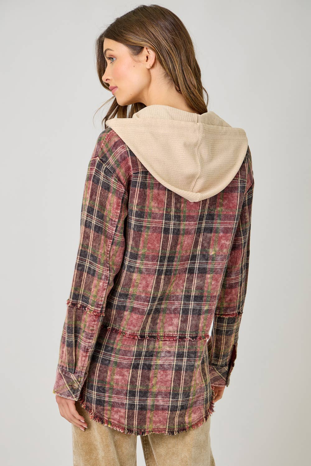 Double Cloth Plaid Shirt