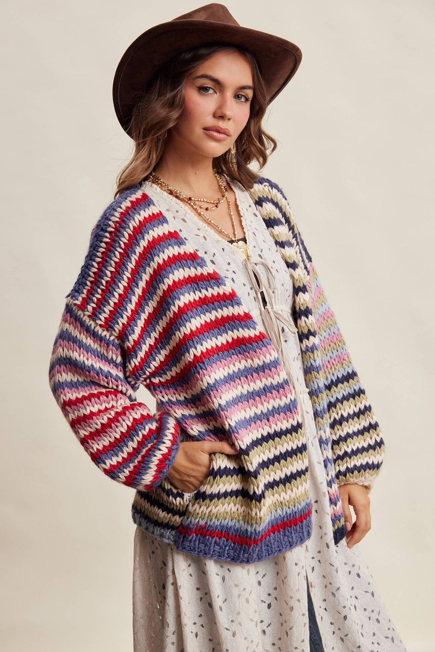 Happy Day Striped Cardi