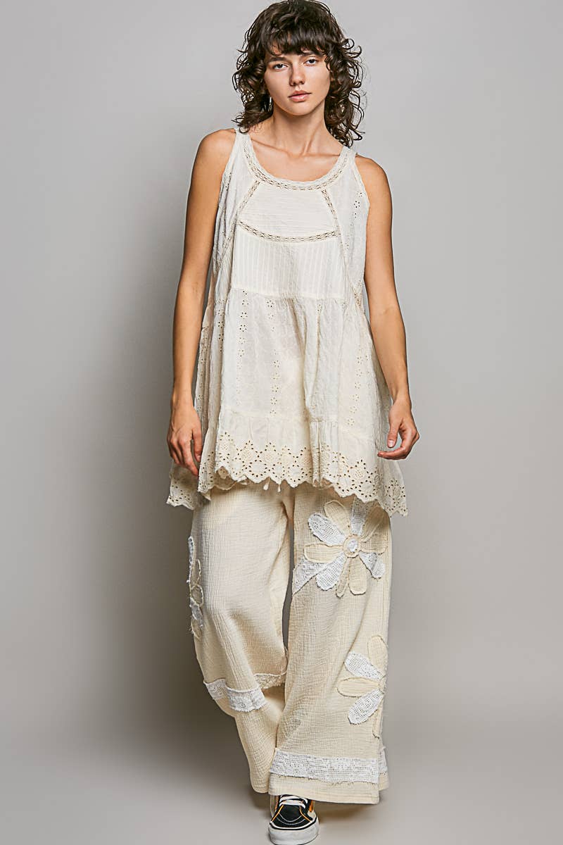 POL:  Eyelet Mini Dress
