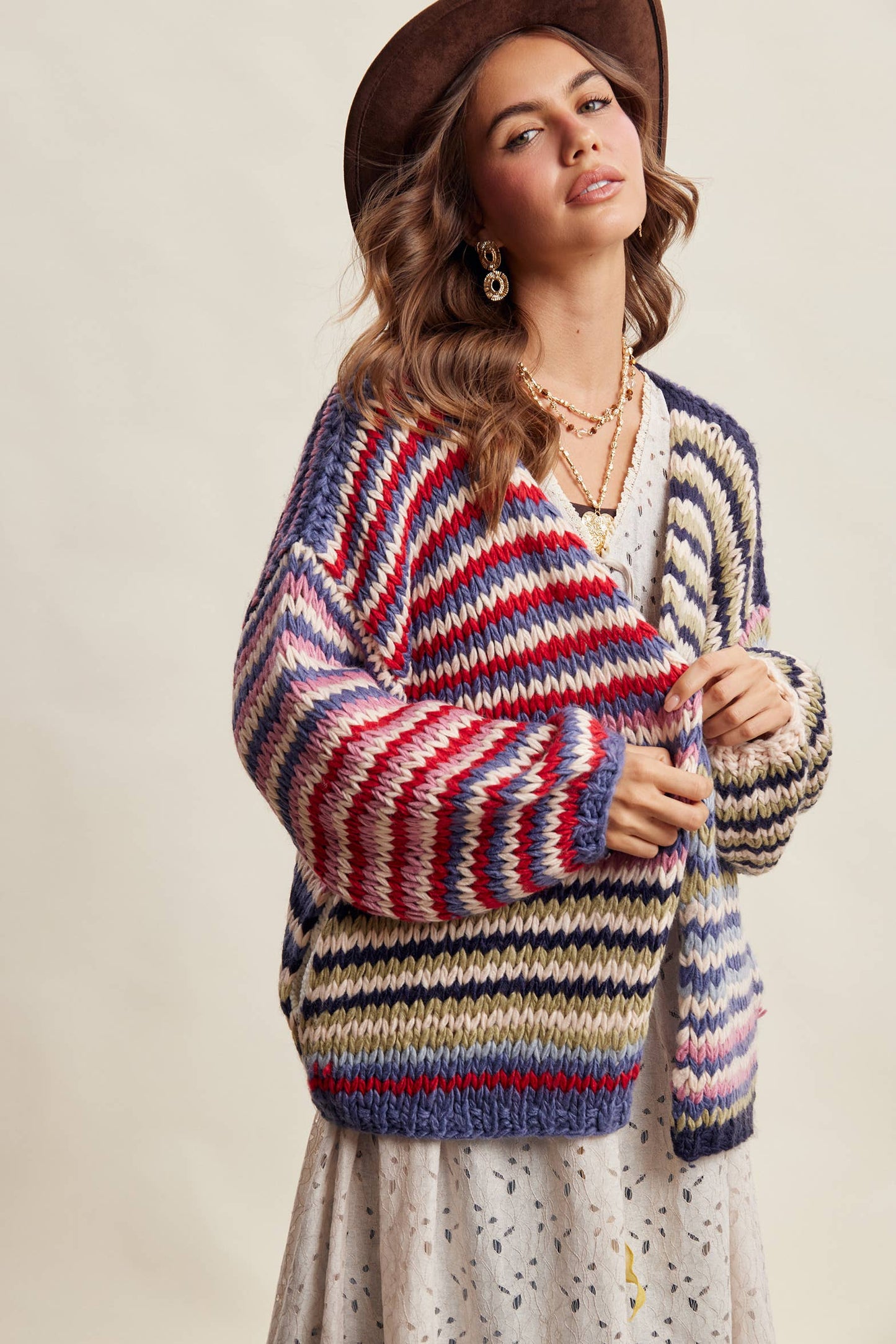Happy Day Striped Cardi
