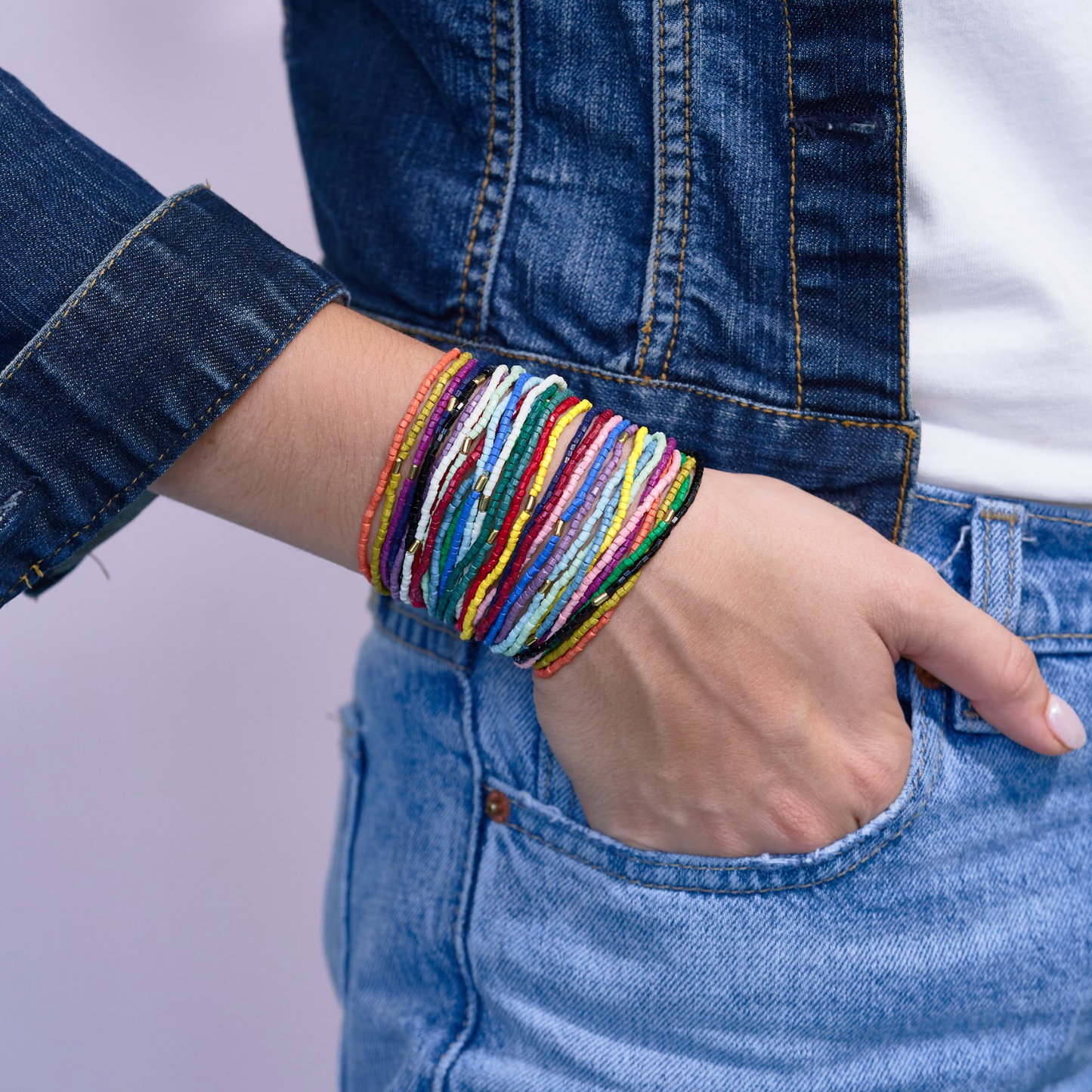 18 Strand Luxe Stretch Bracelet Set