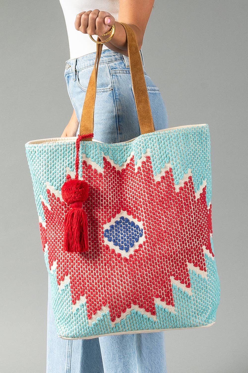 Red Aztec Tote