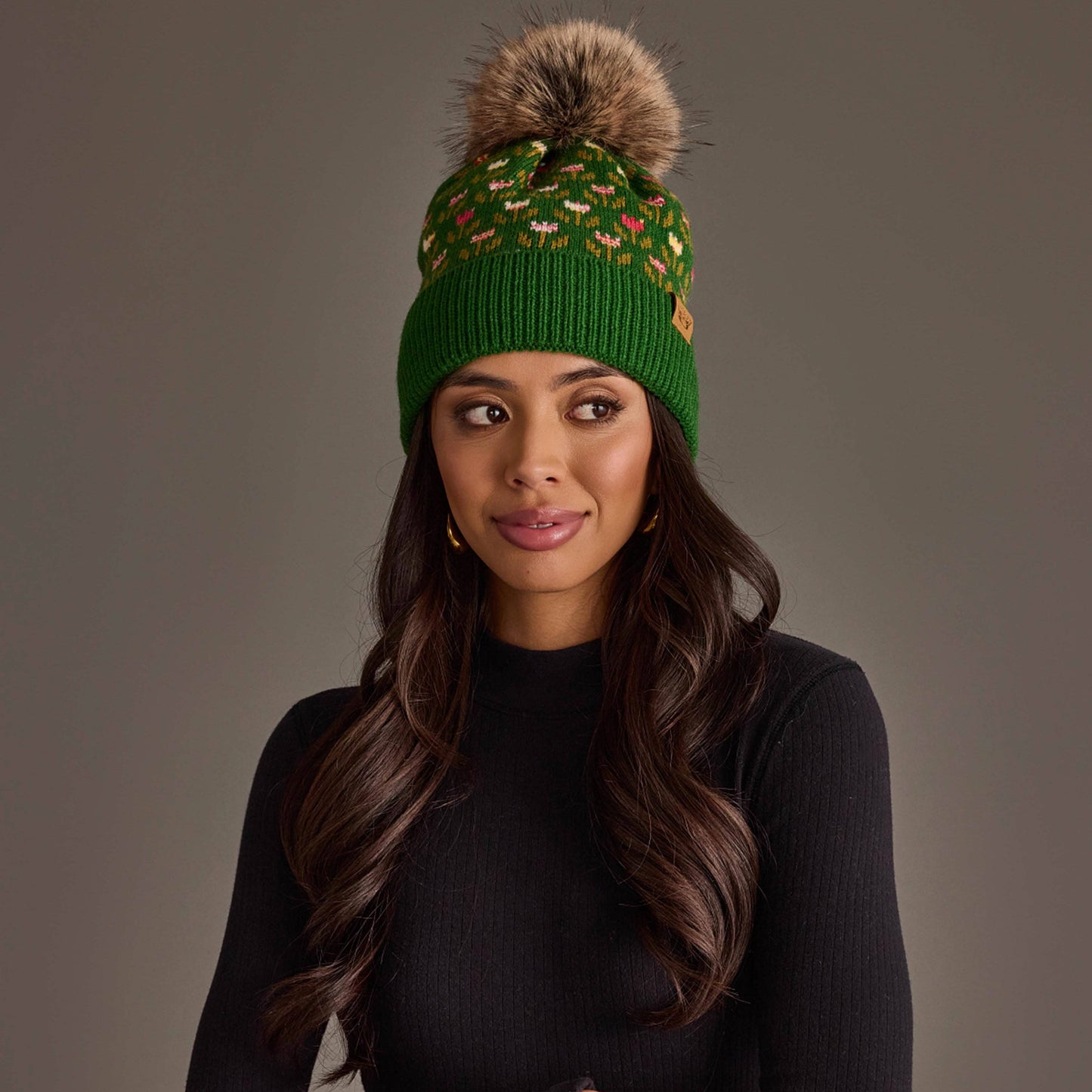 Green Flower Hat
