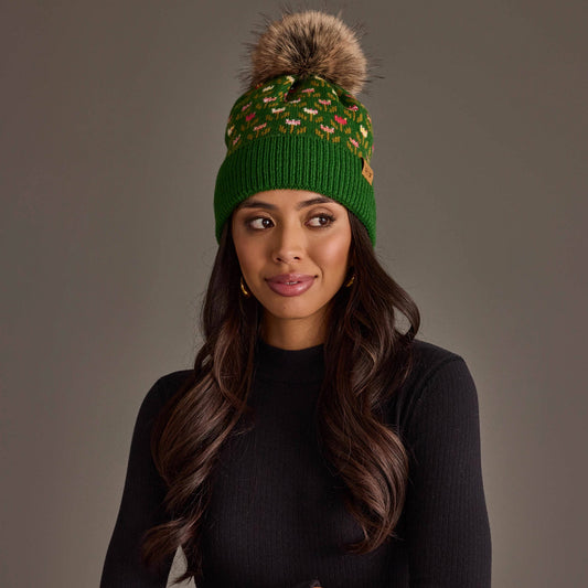 Green Flower Hat