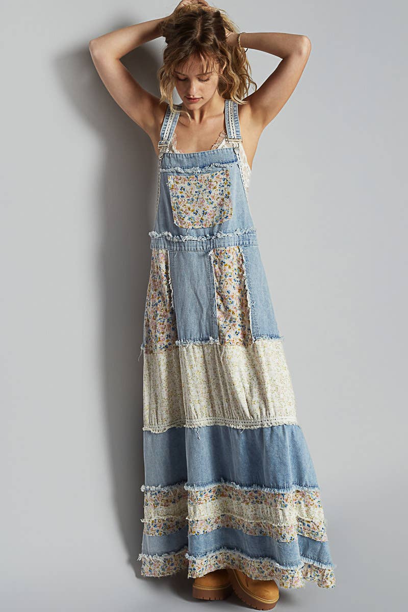Pol: Denim Patch Jumper Dress