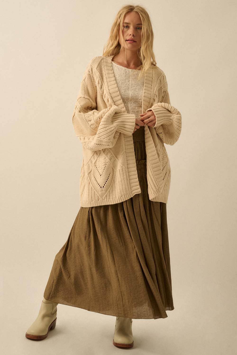 Balloon Sleeve Cardi