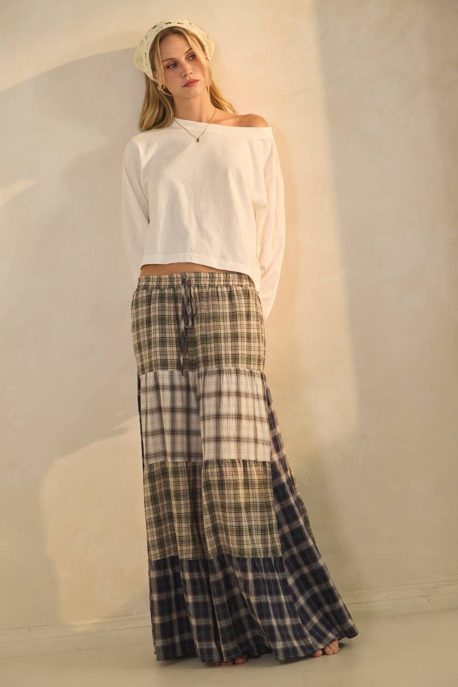 Plaid Patch Pants
