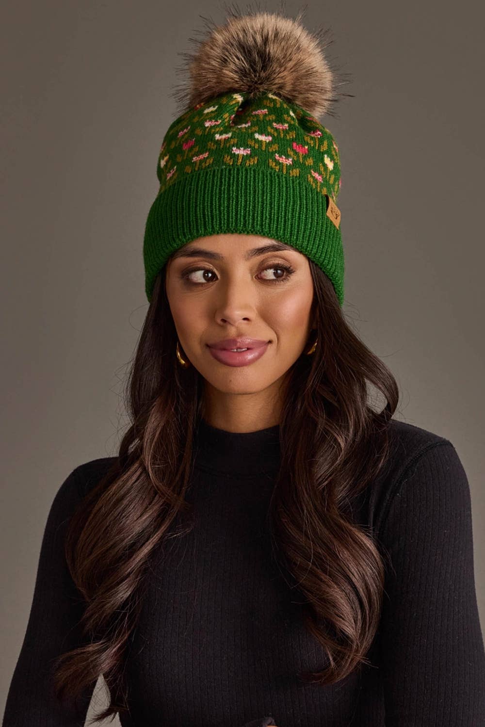 Green Flower Hat
