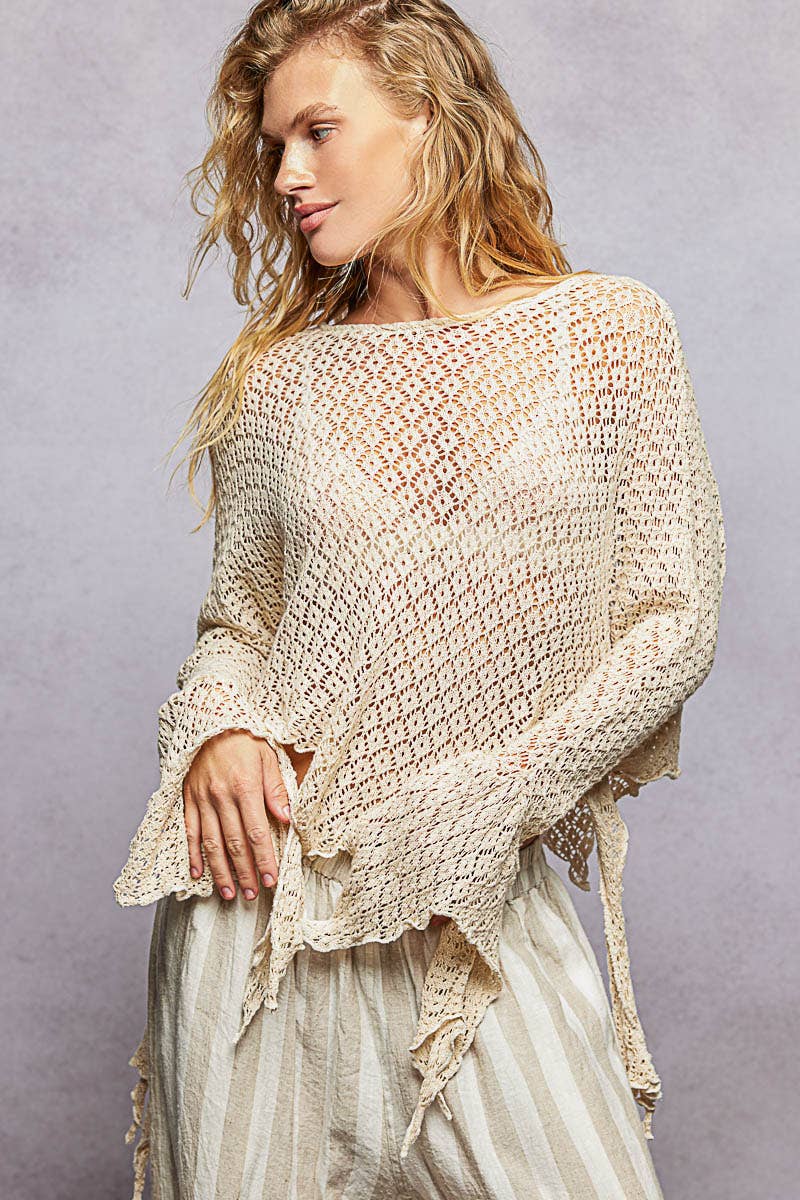 POL: Crochet Weave Sweater