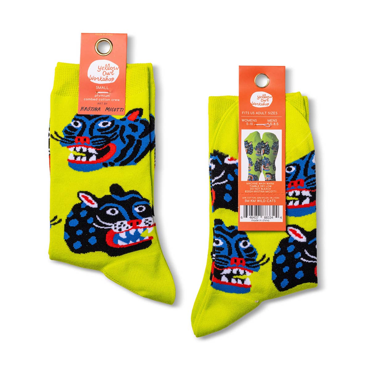 Wild Cats Art Socks