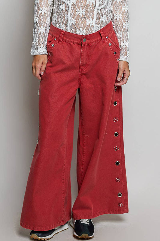 Pol: Eyelet Studded Jeans
