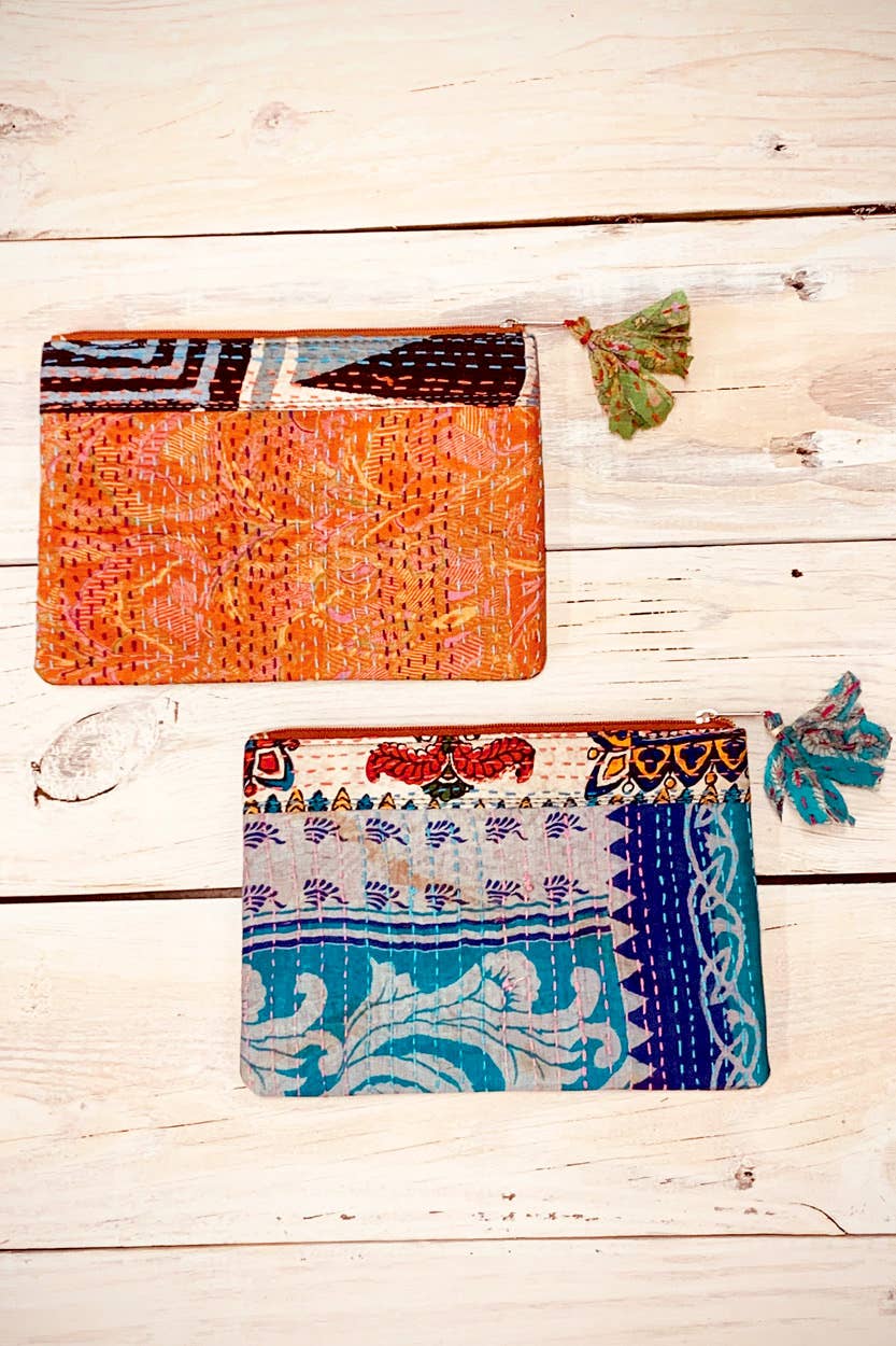 Kantha Accessory Pouch