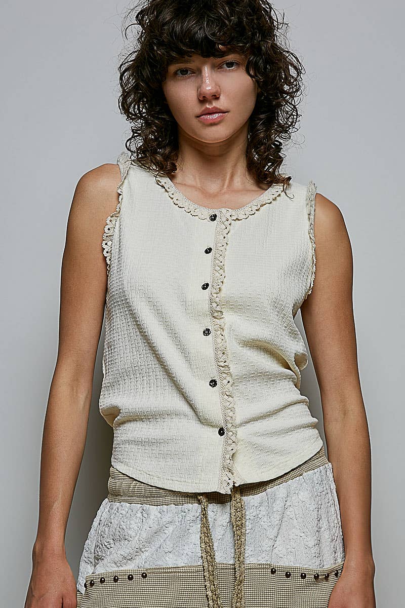 POL: Lace Trim Tank