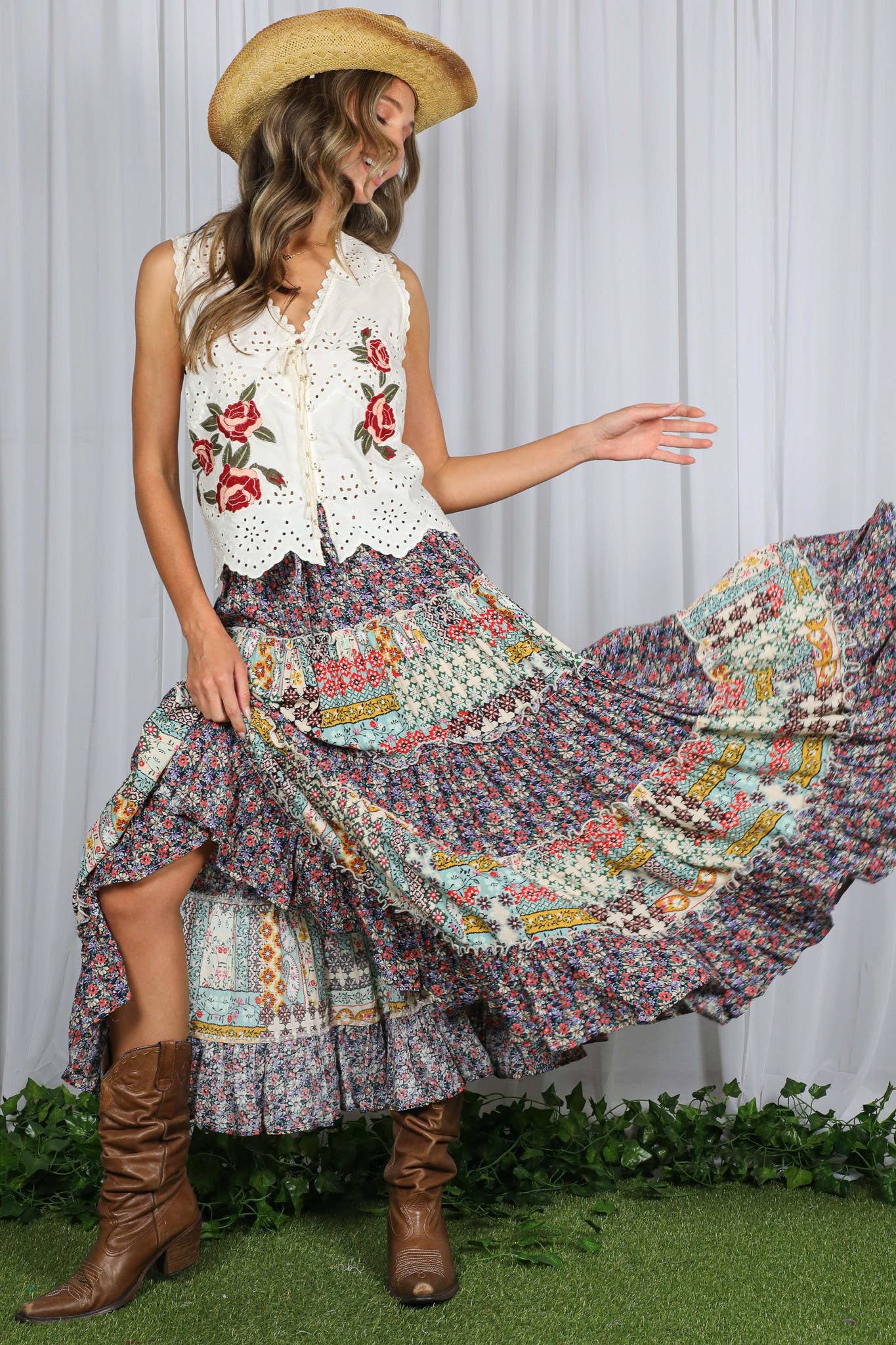 Rose Patch Vest