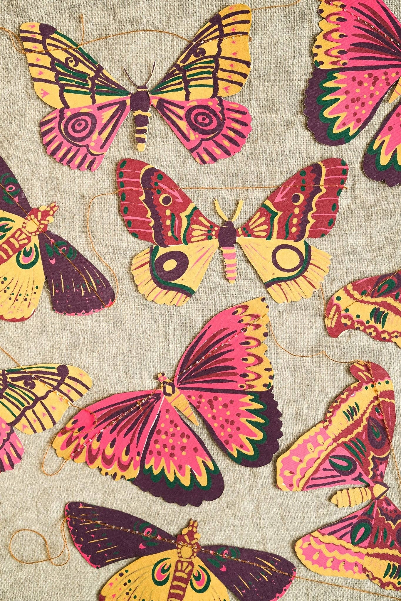 BUTTERFLIES SEWN GARLAND