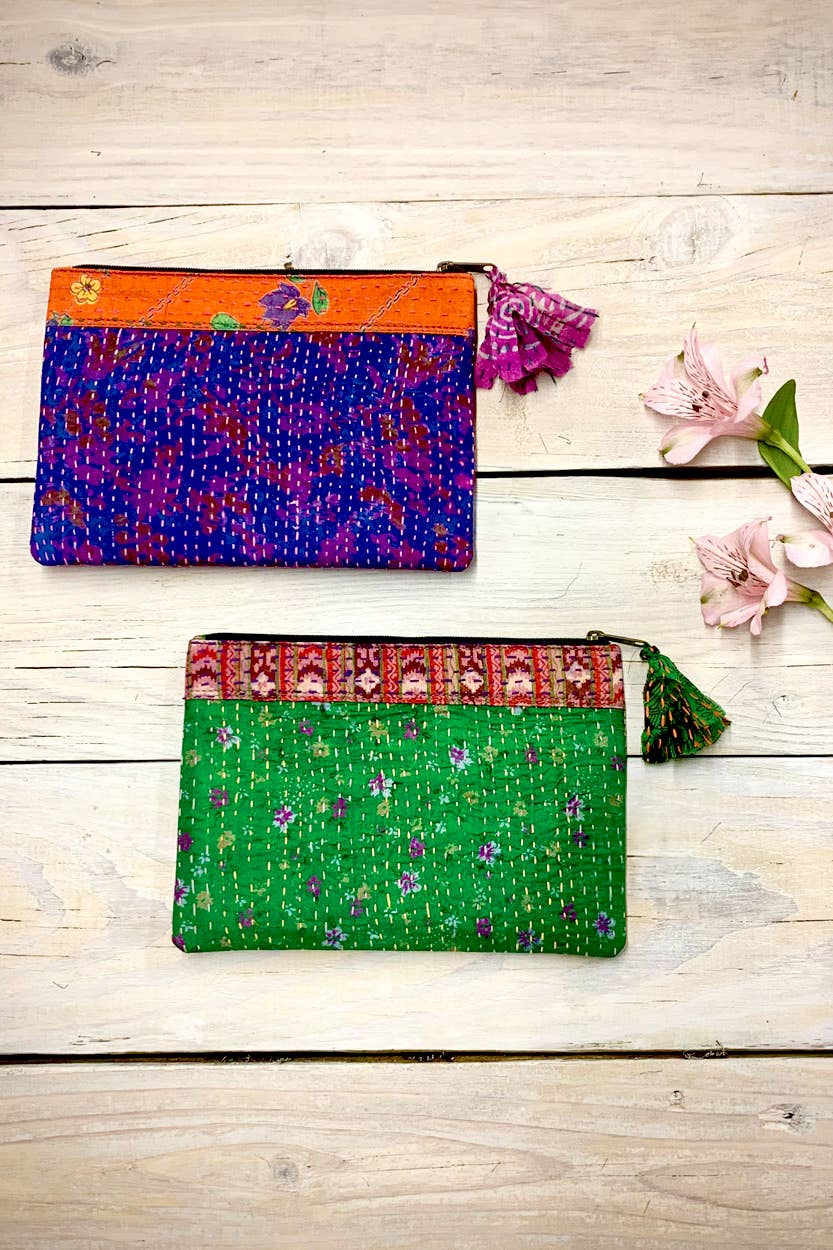 Kantha Accessory Pouch