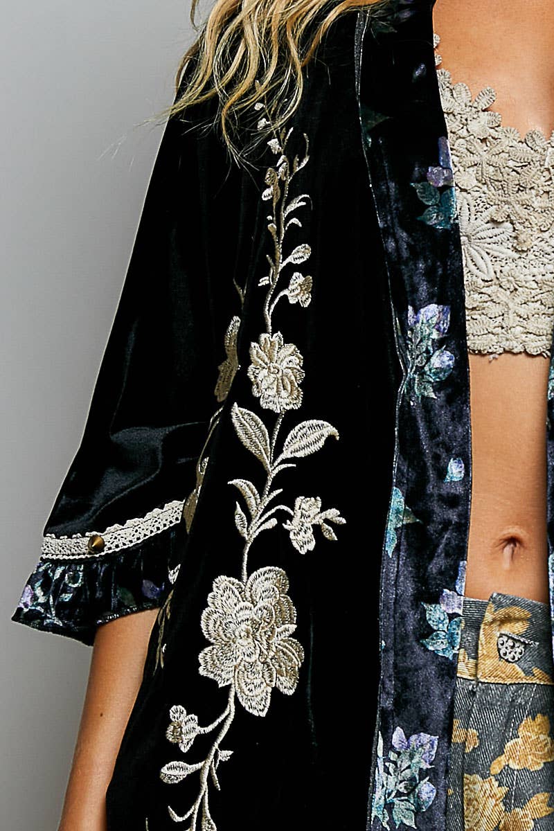 POL: Velvet Ruffle Cardi