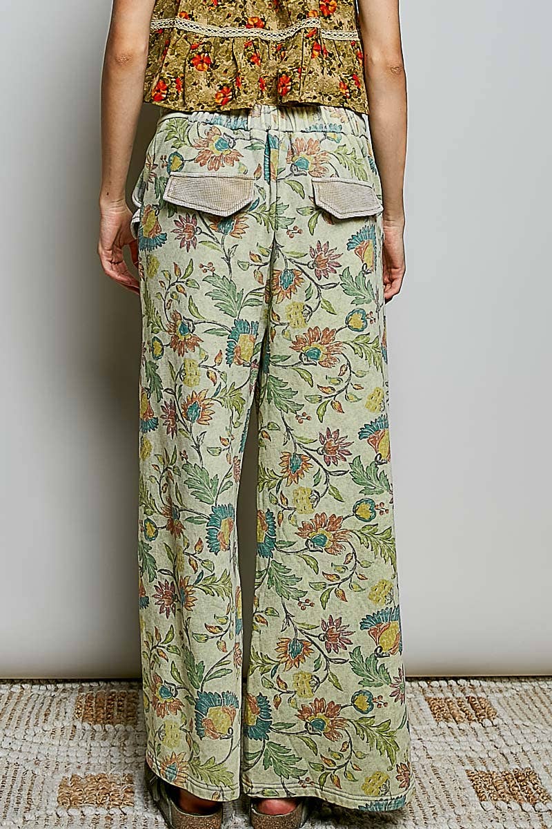 POL: French Terry Print Pants
