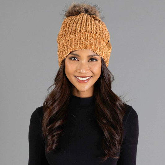 Camel Chenille l Hat