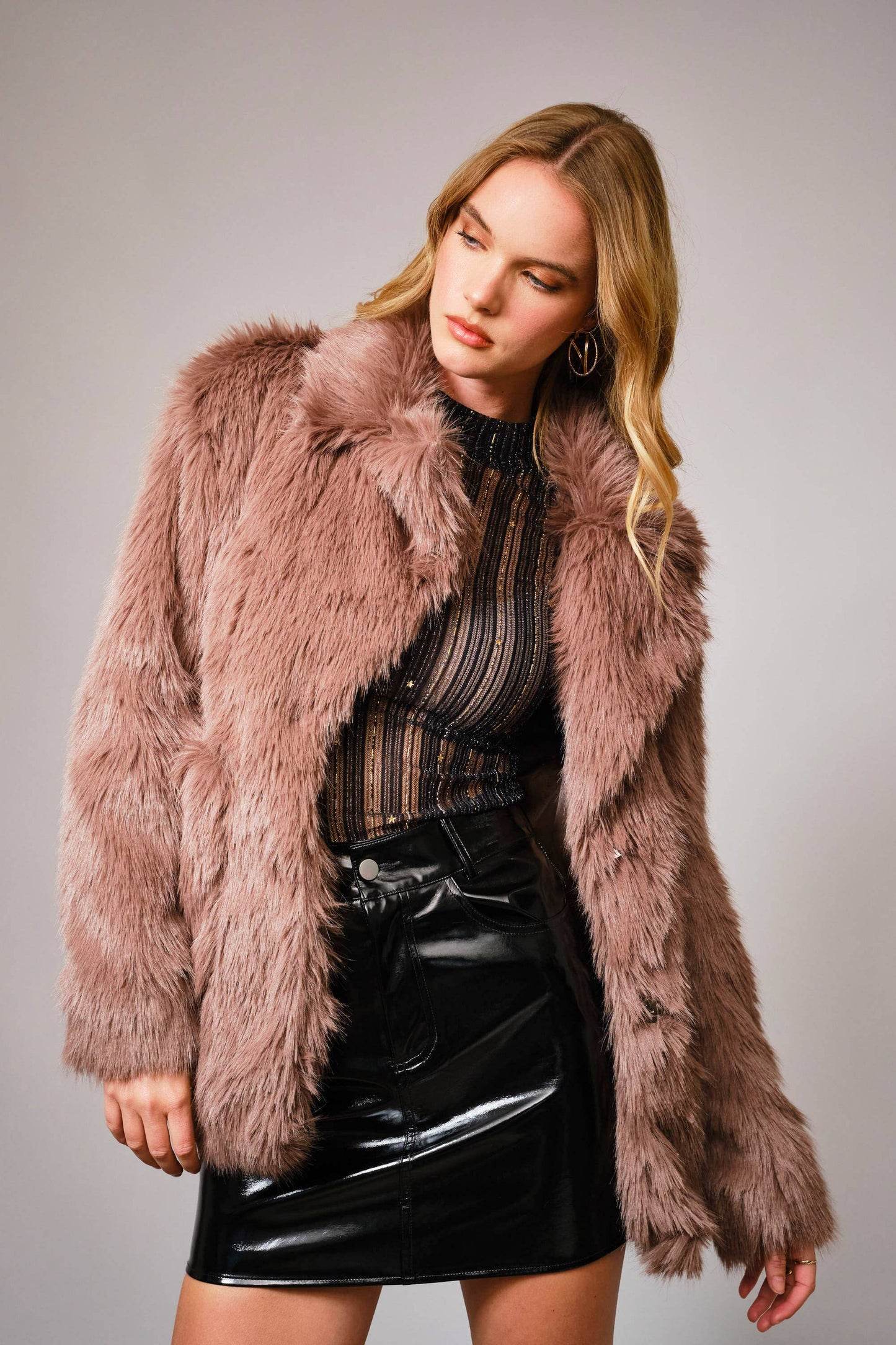 Shaggy Faux Fur Coat