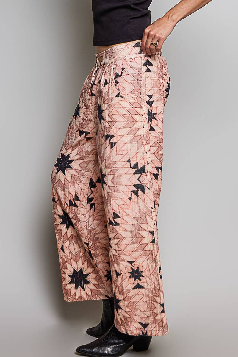 POL: Geo Star Quilted Pants