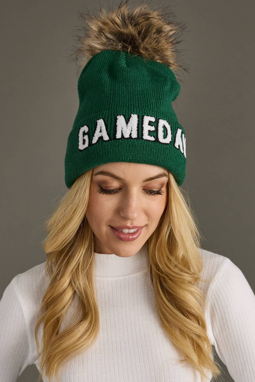 Green & White Game Day Hat