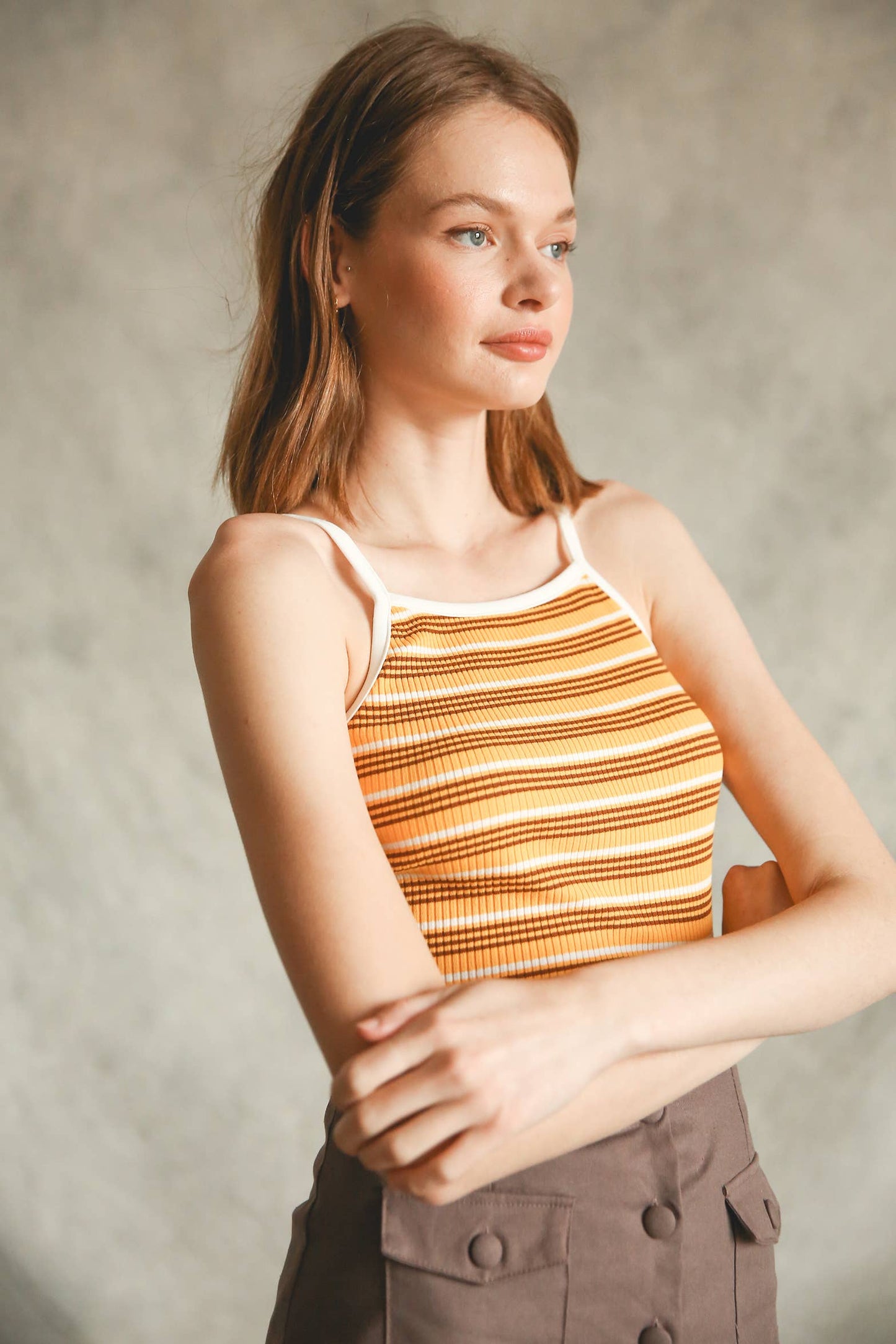 Striped Crop Cami