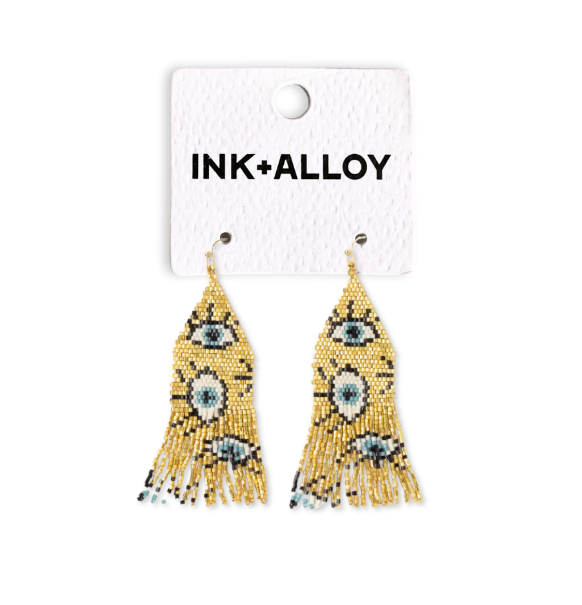 Evil Eye Beaded Earrings