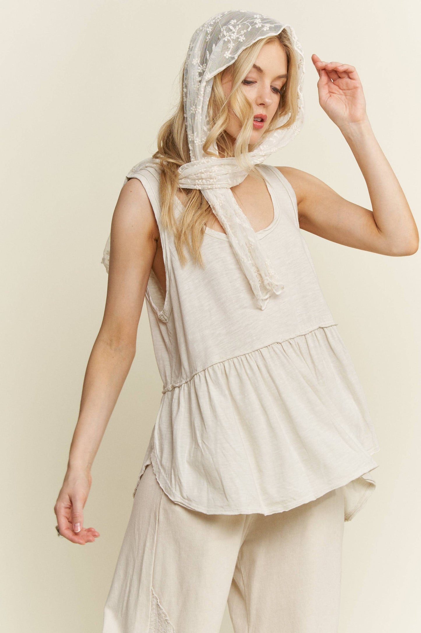 Washed Babydoll Tank