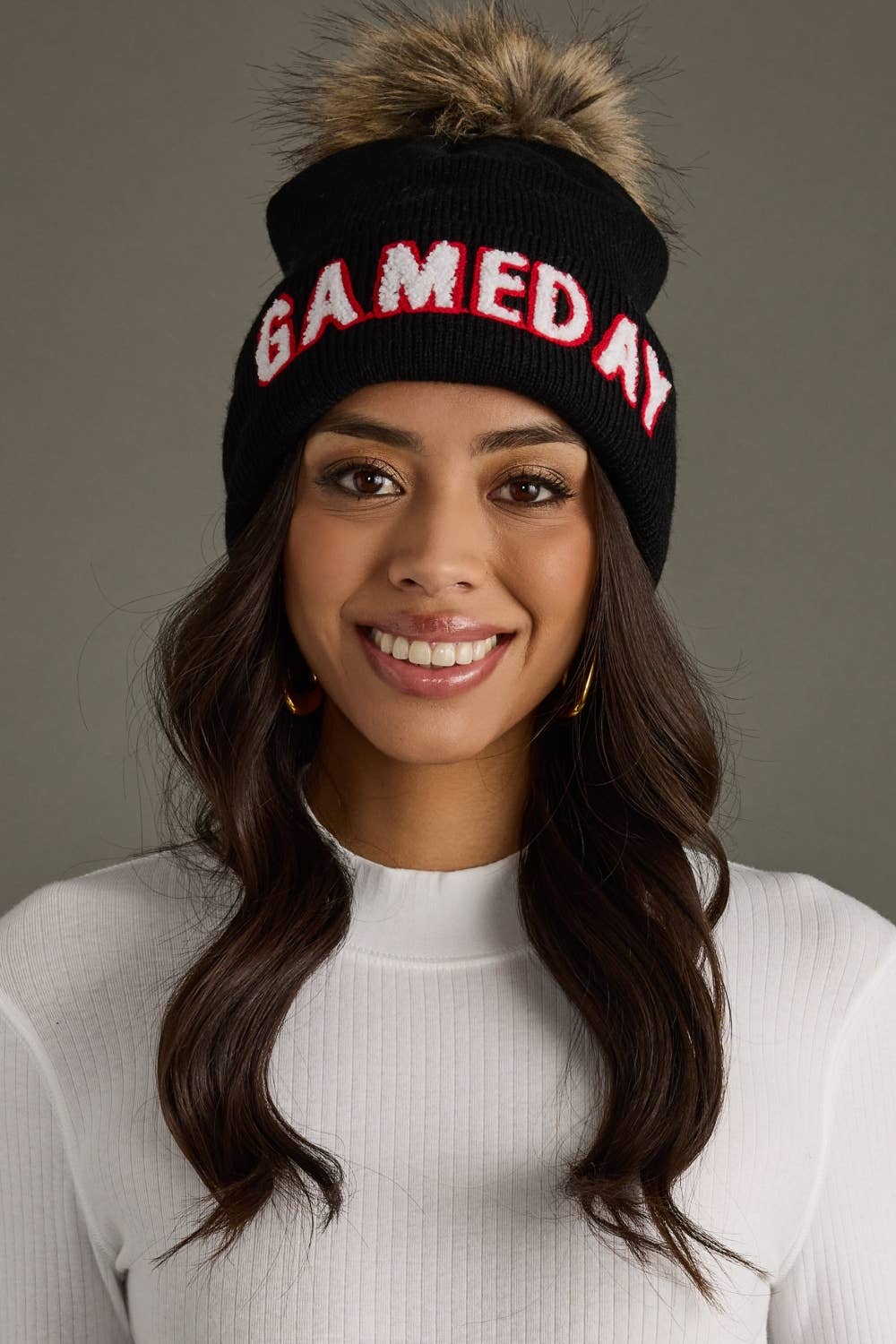 Black, White & Red Game Hat
