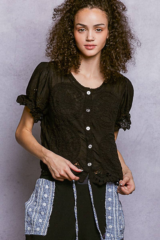 POL: Button Crochet Top