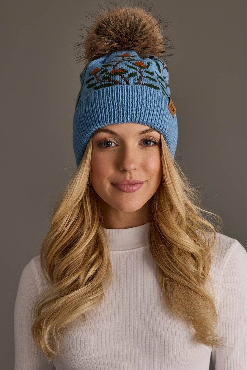 Blue Floral Hat