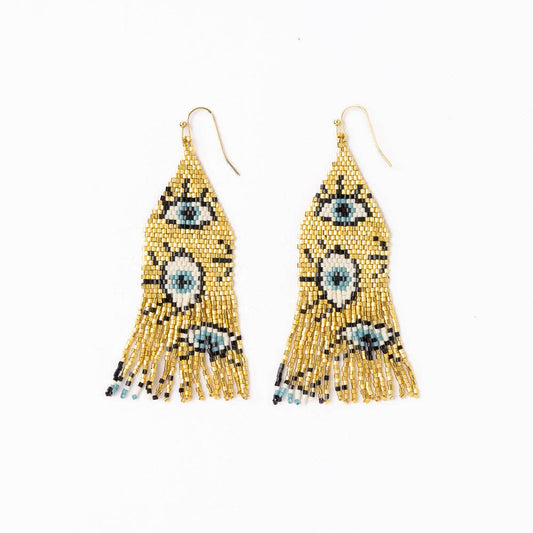 Evil Eye Beaded Earrings