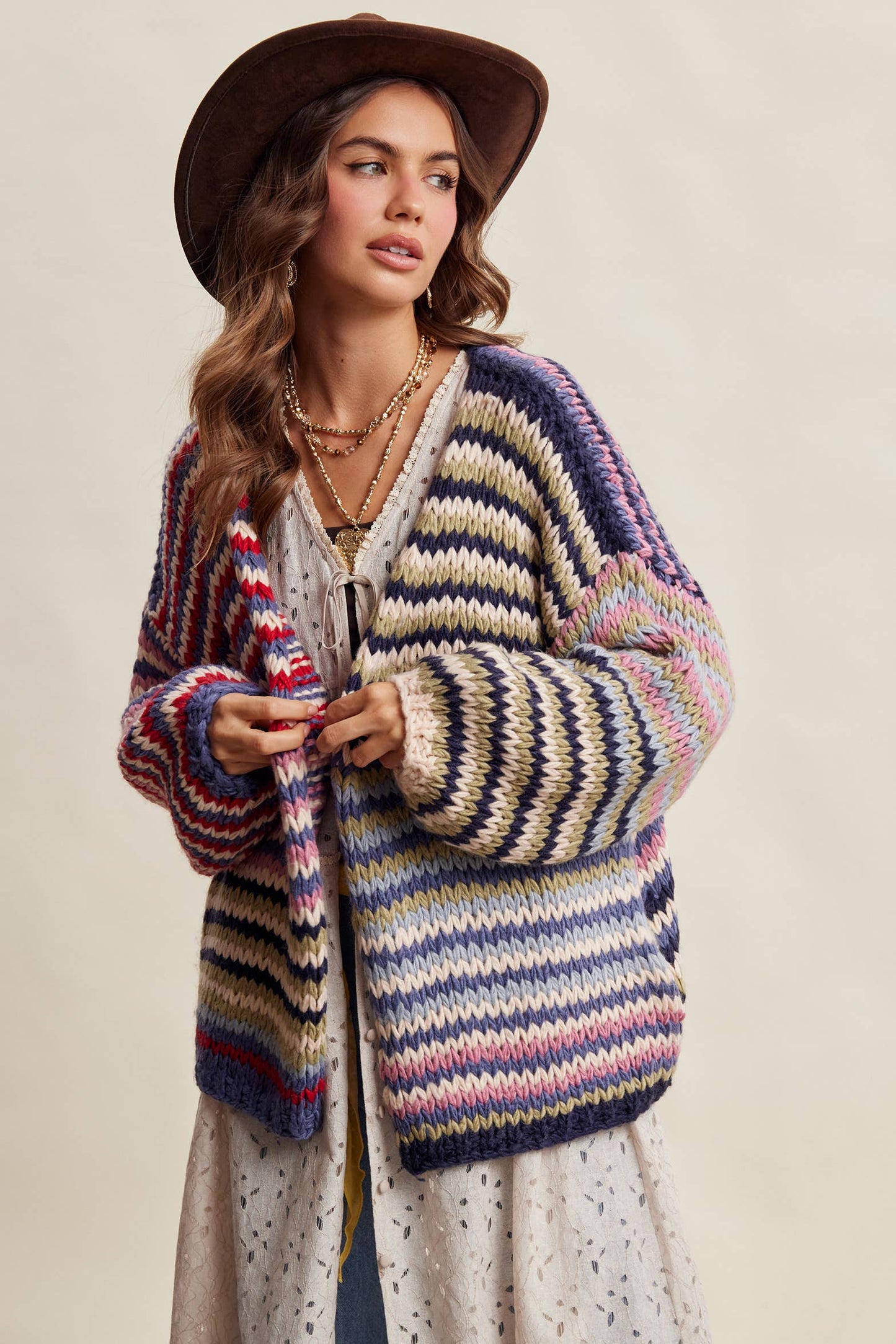 Happy Day Striped Cardi