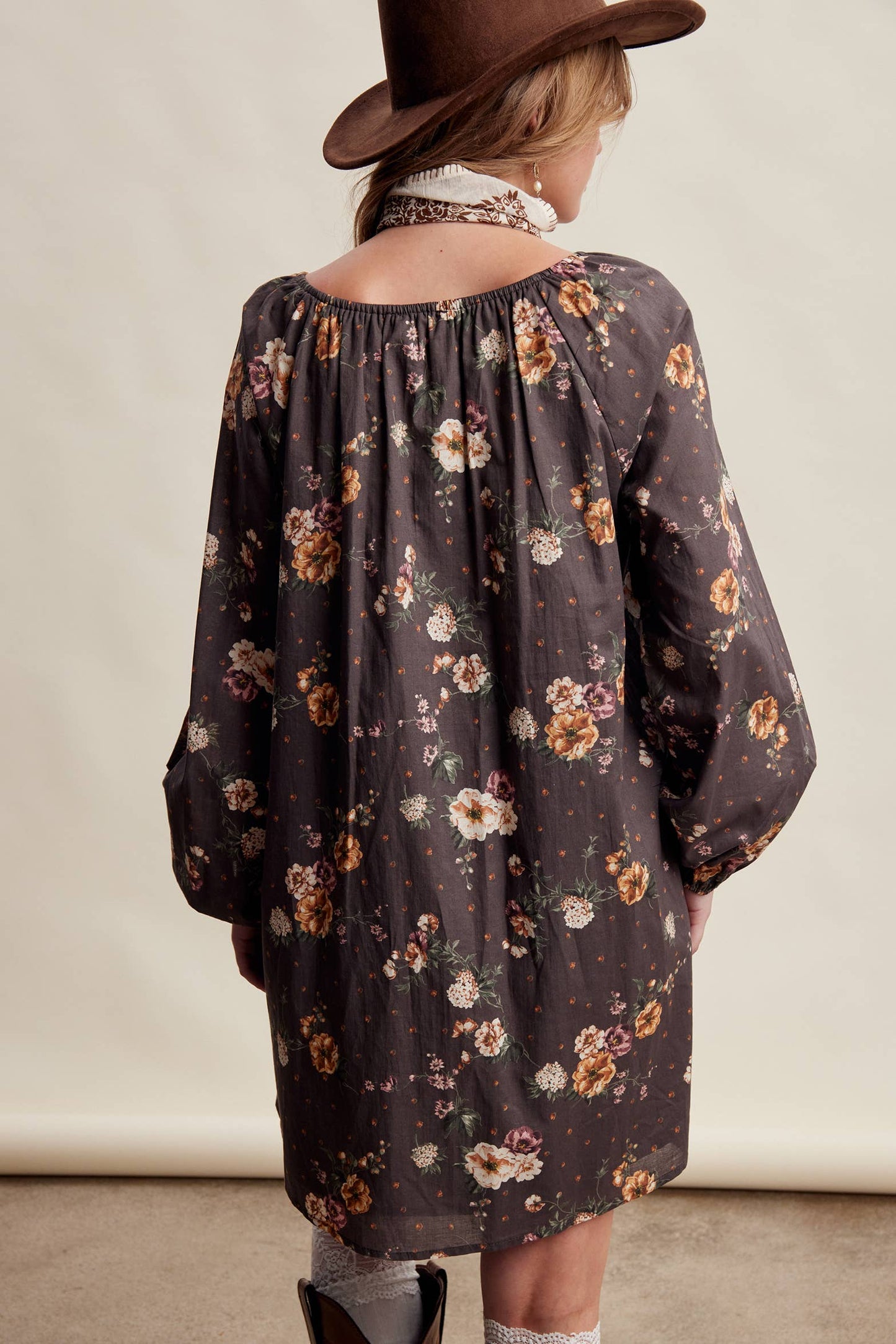 Smocked Floral Dress