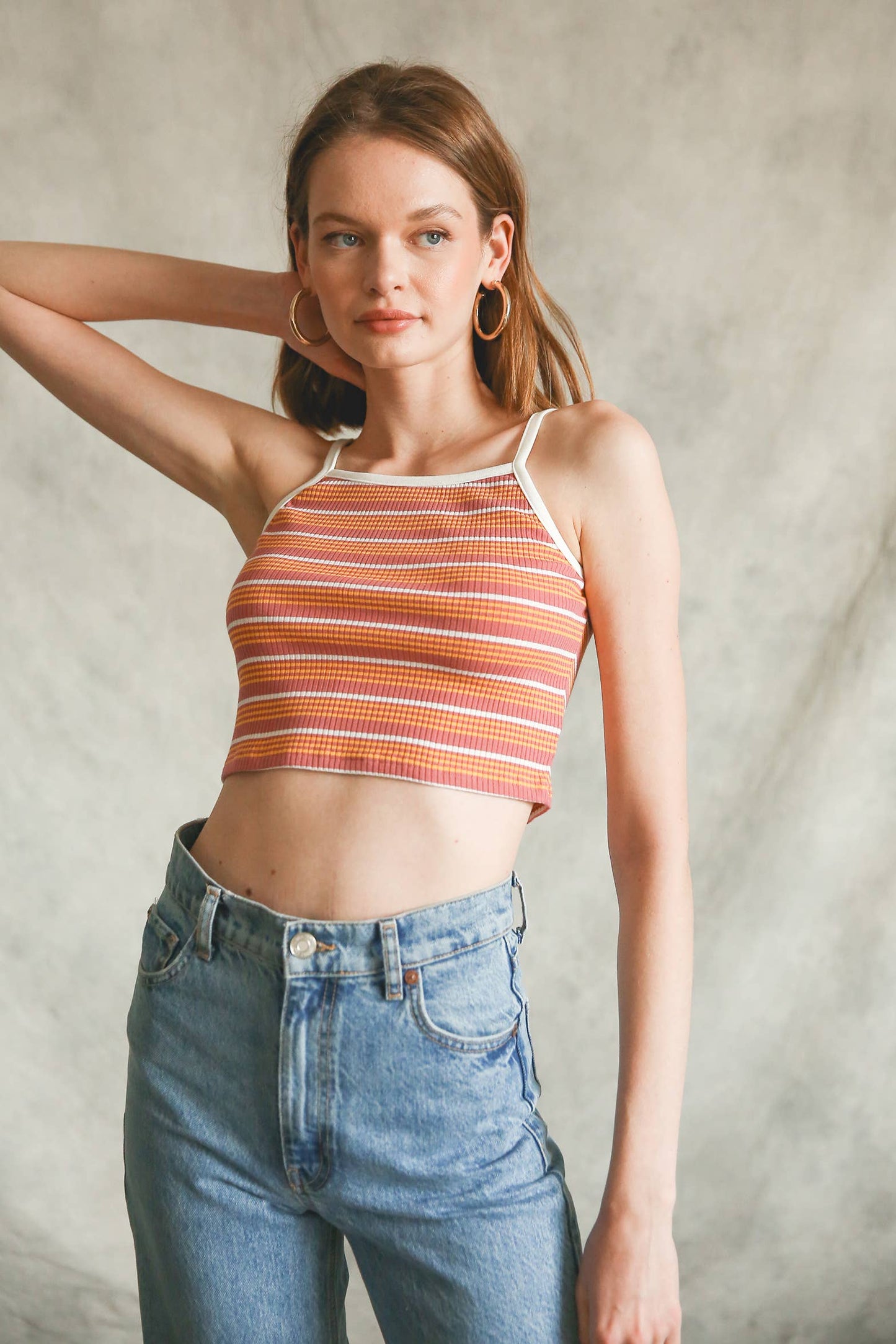 Striped Crop Cami