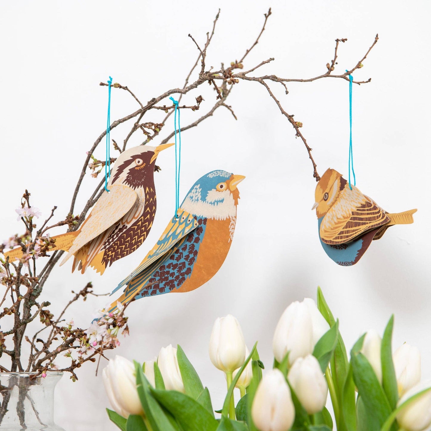 PAPER BIRD ORNAMENTS