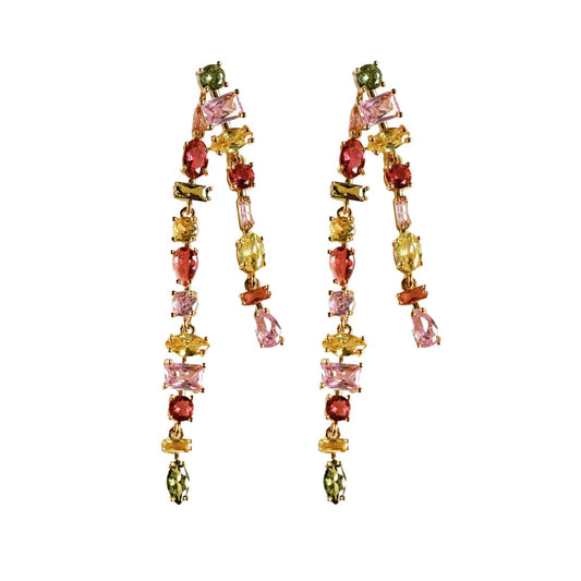 Jewel Crystal Layered Earrings