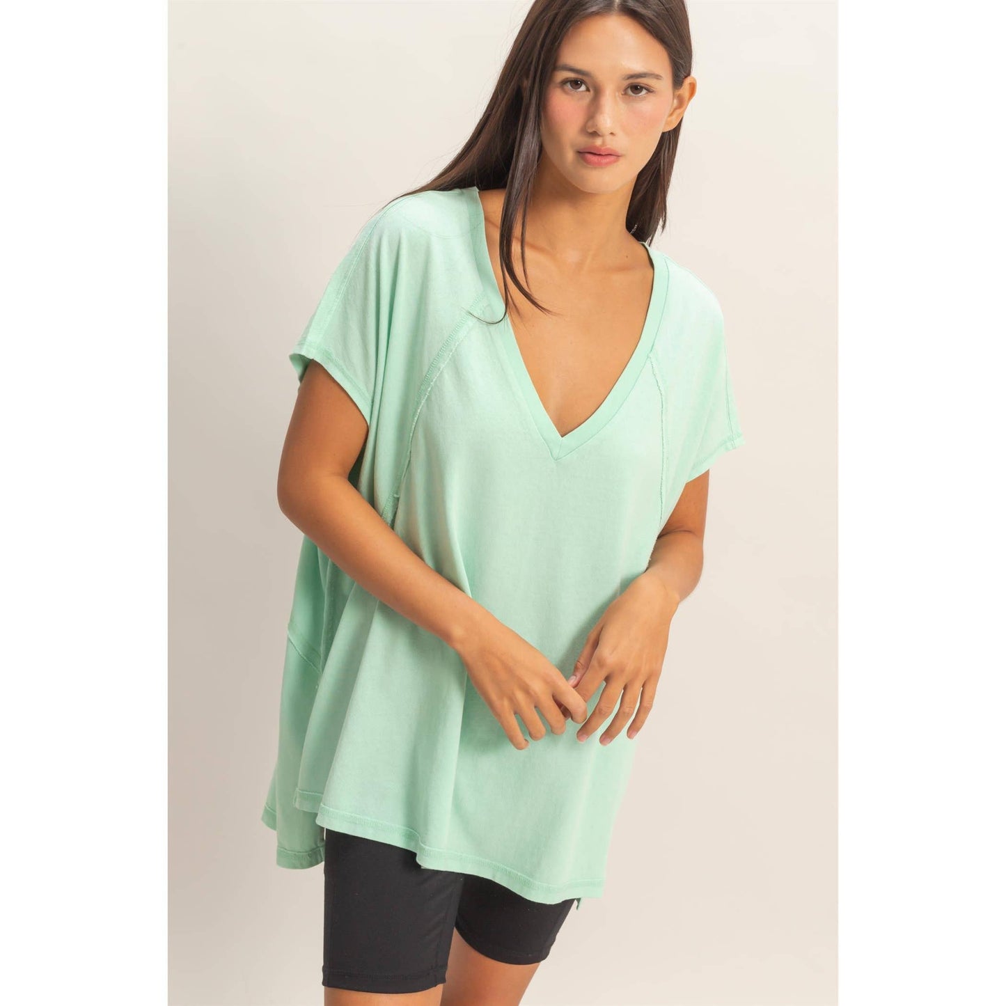 Oversized V-Neck Top