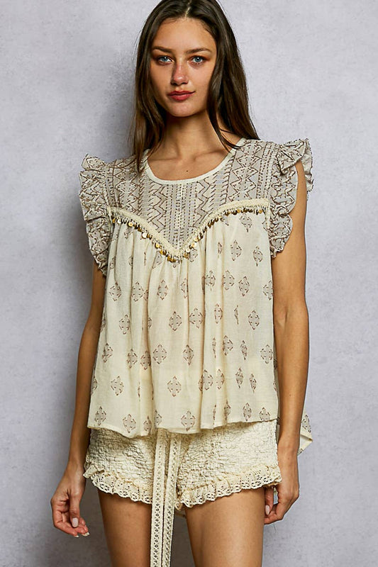 Pol: Block Print Top