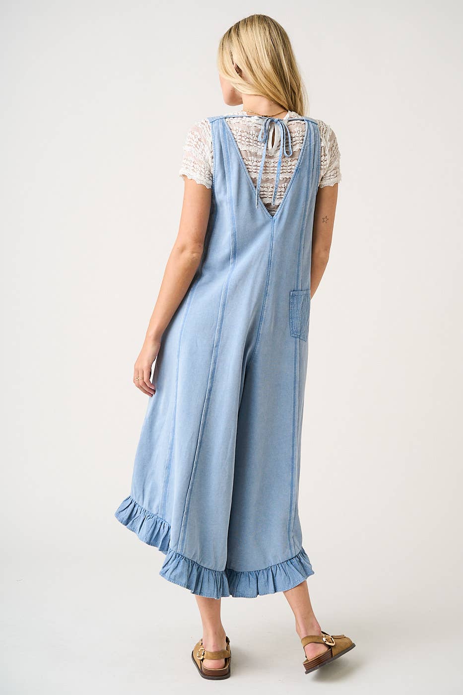 Crop Ruffle Jumpsuit