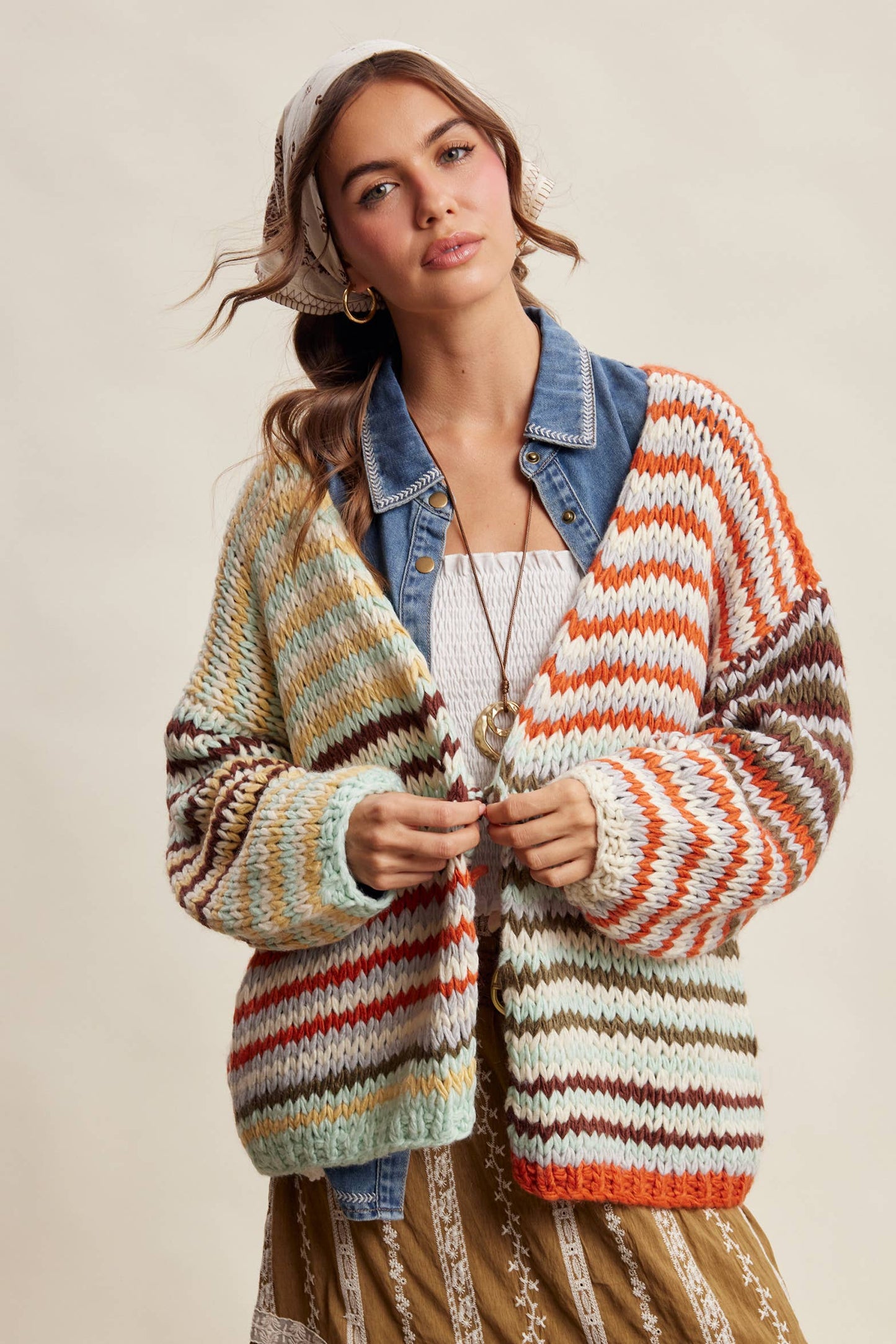 Happy Day Striped Cardi
